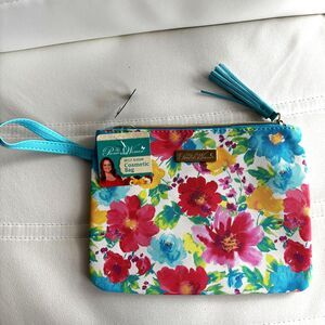The Pioneer Woman BREEZY BLOSSOM Make Up Travel Zipper Tassel Cosmetic Bag